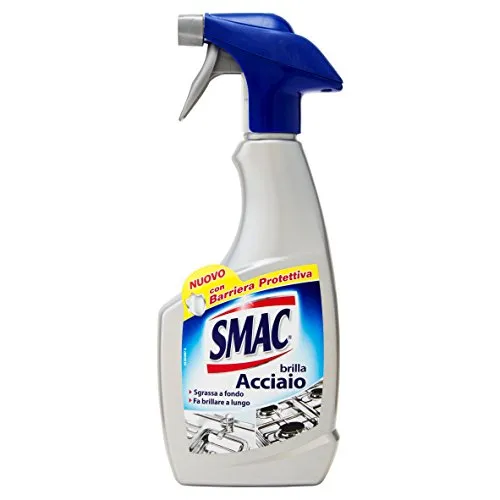 Smac - Spray Brillacciaio, Sgrassa a Fondo, fa Brillare a Lungo, 12 pezzi da 500ml