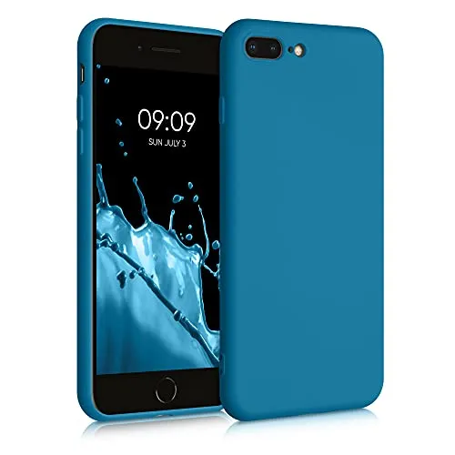 kwmobile Custodia Compatibile con Apple iPhone 7 Plus/iPhone 8 Plus Cover - Back Case per Smartphone in Silicone TPU - Protezione Gommata - blu indaco