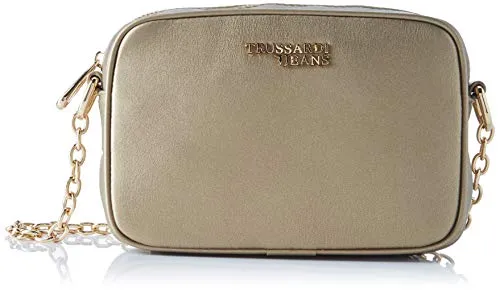 Trussardi Jeans Baby Cube Cacciatora MD Ecolea, Borsa a Tracolla Donna, Marrone (Bronze), 6x15x20 cm (W x H x L)
