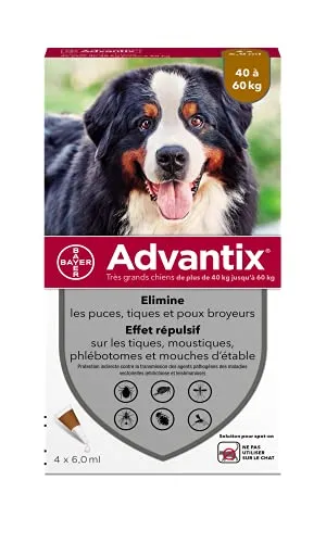 advantix Bayer Molto Soluzione per Grande Cane 4 Pipette