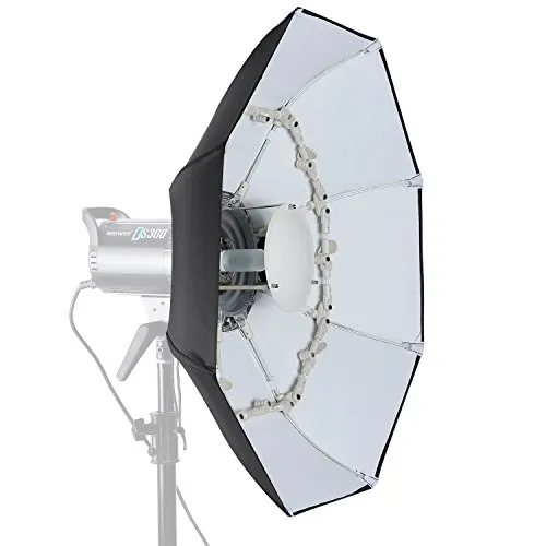 Neewer 70cm Beauty Dish Pieghevole Ottagonale con Disco Centrale Riflettente, Diffusore Frontale Rimovibile & Attacco Bowens, per Monoluci Flash da Studuio in Ritratti & Fotografia di Diversi Eventi