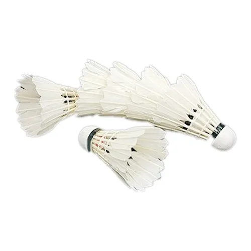 Dcolor 6PCS volani di piuma bianca per badminton