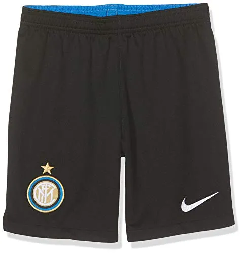 Inter 2019/20 Stadium Home/Away, Pantaloncini da Calcio Unisex Bambini, Nero (Black/White), M