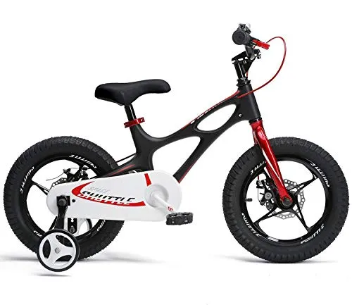 Bospyaf Biciclette per Bambini, 3-10 Anni Ragazzi E Ragazze in Bicicletta, Corpo Leggero, Corsa di Controllo qualità, per Bambini 14/16/18 Pollici Mountain Bike,Nero,16 Inches