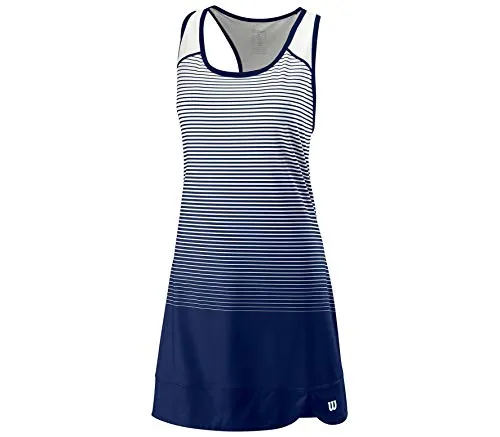 Wilson W Team Match Dress, Vestito Donna, profondità Blu/Bianco, L