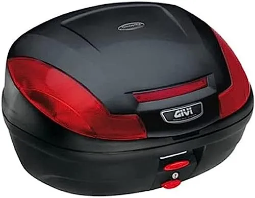 GIVI VALIGIA E470 SIMPLY III NERO GOFFRATO CON PIASTRA E KIT UNIVERSALE MONOLOCK