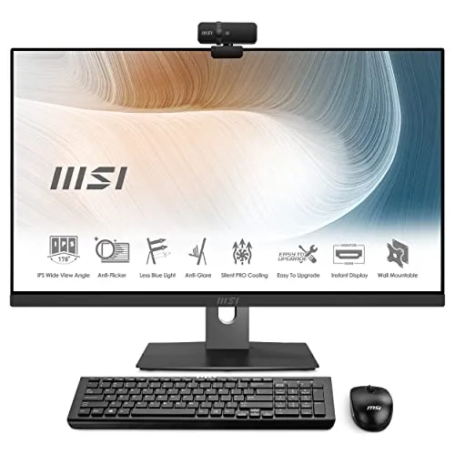 MSI 9S6-AF8111-024 Modern AM271P 11M-024EU - All In One, 27" IPS FHD 1920x1080, Intel Core i5-1135G7, Anti-Glare, Nero