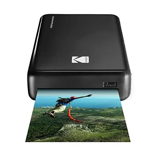 Kodak – Stampante fotografica Mini 2 HD, istantanea, senza fili e mobile con tecnologia di stampa brevettata 4Pass, compatibile con iOS e Android, nera