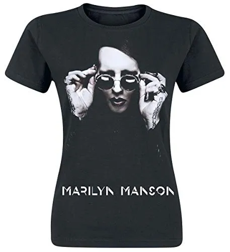 Marilyn Manson Specks Donna T-Shirt Nero L 100% Cotone Regular