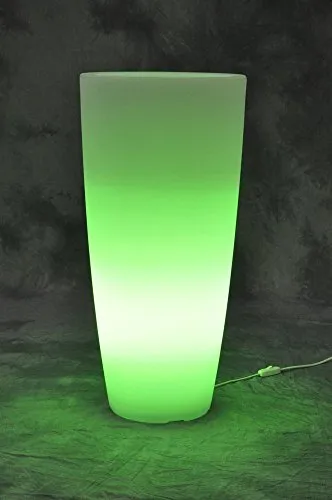 Vaso tondo Home Light per arredamento in resina h Luce verde