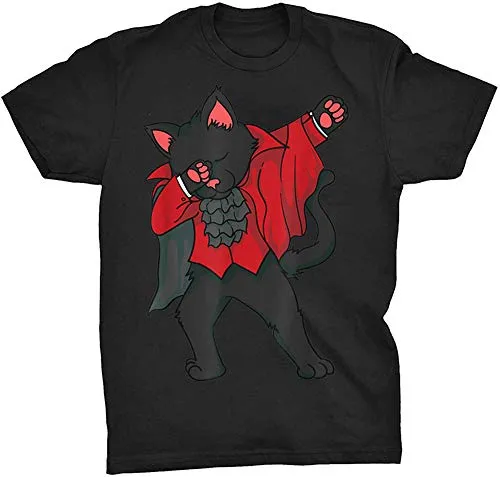 Situen Dabbing Black Cat Cute Halloween De.vil Costume Gift TShirt-806144