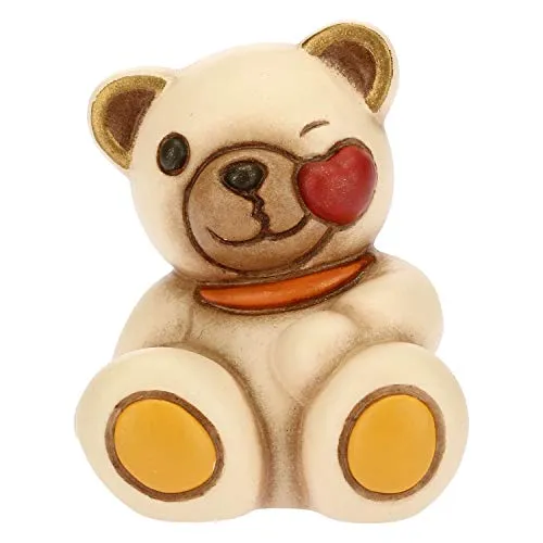THUN - Teddy Emoticon Bacio - Idea Regalo - Linea Teddy Emoticon - Formato Mini - Ceramica - 3,8x3,6x4,2 h cm