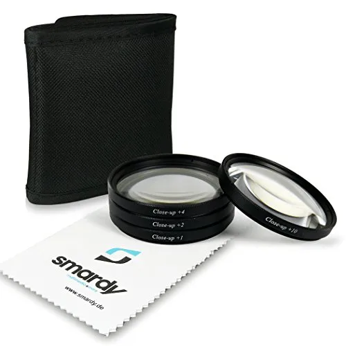 smardy 72mm Close up Macro +1 +2 +4 +10 Set di filtri professionale compatibile con Nikon D600, D610, Canon EOS 50D, Sony Alpha SLT-A77 II, Olympus E-3, E-5