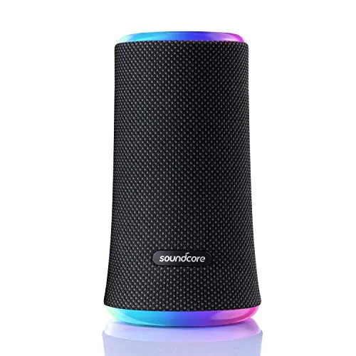 Soundcore Flare 2 Altoparlante Bluetooth Anker, impermeabile IPX7, audio a 360° per riproduzione per 12 ore, altoparlante wireless da 20 W con PartyCast