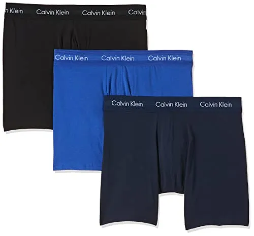 Calvin Klein - Boxer - Uomo (3-PK) (Black/Blue Shadow/Cobalt Water) XL