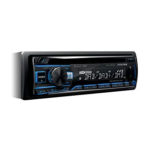 Alpine - CDE-205DAB Autoradio Bluetooth (Dab, CD, USB, AUX in), Nero