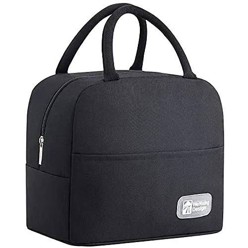 Borsa Frigo Piccola, Borsa Frigo Piccola Pranzo Ufficio, Borsa Termica Porta Pranzo 8L, Borsa Termica per Ufficio ​lavoro Scuola Viaggi Campeggio All'aperto Picnic (Nero 8L)