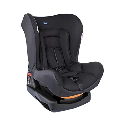 Chicco Cosmos Seggiolino Auto 0-18 kg Reclinabile, Gruppo 0+/1 per Bambini da 0 a 4 Anni, Facile da Installare, con Cuscino Riduttore, Imbottiture Morbide - Jet Black, Nero