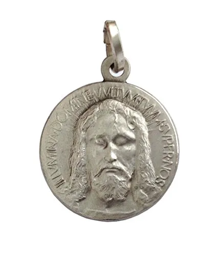 Medaglietta Raffigurante "Il Volto Santo di Cristo " In Argento Massiccio 925