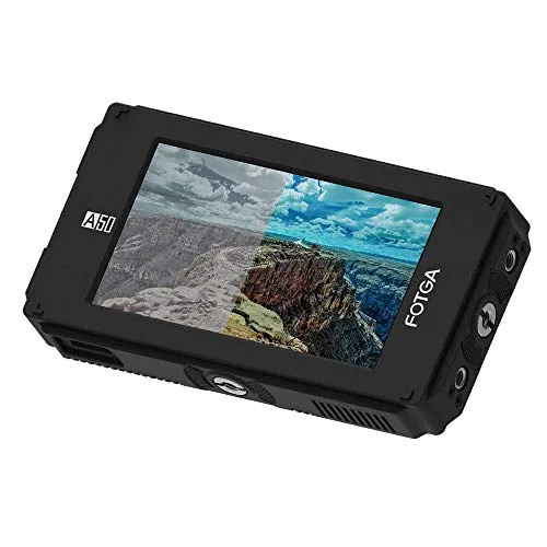 Fotga DP500IIIS A50TLS - Monitor touch screen da 5 pollici, 3D LUT, 3G SDI, HDMI 4 K ingresso/uscita, 1920 x 1080, 510 cd/m2, doppia batteria NP-F per fotocamera DSLR Mirrorless A7 A7R A7S III GH5