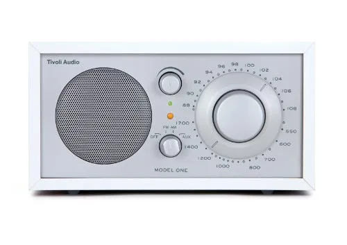 Tivoli Audio Model One M1WHT Radio da Tavolo, Argento/Bianco