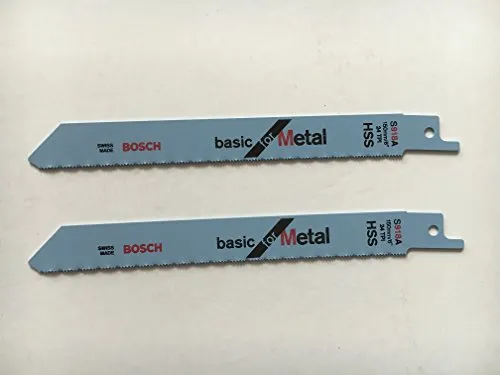 '2Stück 1/2 lame Bosch Seghetto s918 a HSS 150 x 16 x 0,8 mm per metallo