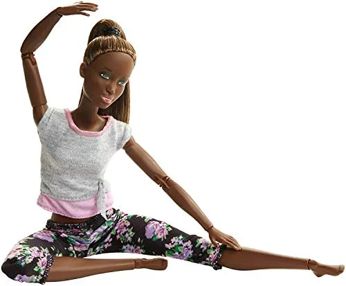 Barbie- Bruna Ponytail Bambola Snodata, 22 Punti Snodabili per Tanti Movimenti, Multicolore, FTG83
