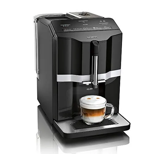 Siemens EQ.300 TI351509DE - Macchina da caffè automatica, dimensioni compatte, facile da usare, 1300 Watt, colore: Nero