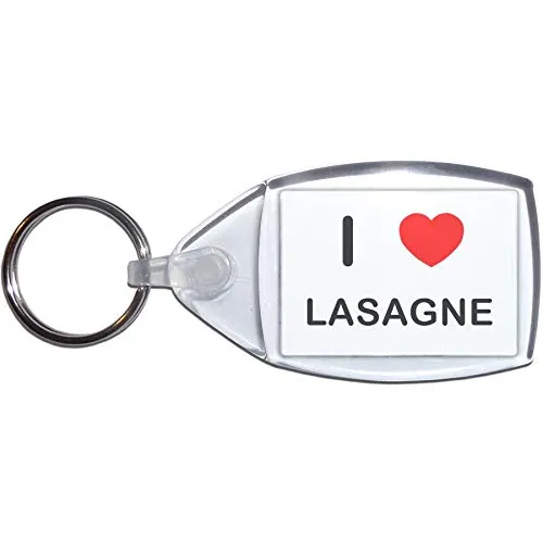 I Love Lasagne - Portachiavi medio in plastica