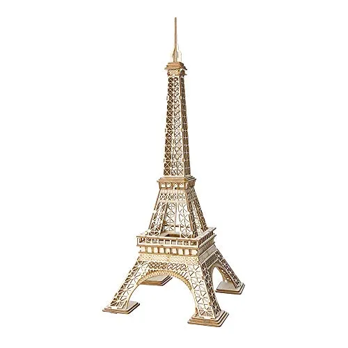 Gobesty Kit Puzzle 3D per Adolescenti e Adulti, Kit in Legno Torre Eiffel, Modello di Legno della Torre Eiffel Che Fa 122 Parti, Kit di Costruzione di Modelli in Legno per Adulti, Bambini