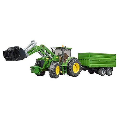 John Deere 7930 Tractor with Frontloader And Tandem Axle Tipping Trailer
