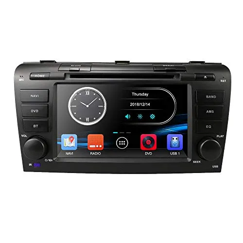 Hizpo 7 pollici Double Din In Dash HD Touch Screen Car DVD Player Navigazione GPS Stereo per Mazda 3 2004 2005 2006 2007 2008 2009 Supporto Navi / Bluetooth / SD / USB / FM / AM Radio / DVD / 1080P