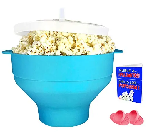 Pop corn microonde contenitore ciotola Silicone macchina popcorn Contenitore per popcorn a microonde popcorn maker macchina pop corn turchese