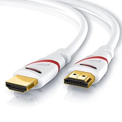 0,25 m - Cavo HDMI 4k 60Hz HDR - HDMI 2.0 a b - 4K 3D UHD 1080p 3D HFR Ethernet - Full HD 1080p Arc e CEC - Compatibile con HDMI 2.0/1.4, Blu-ray/PS4/PS5/Xbox Series X/Switch – 25 cm Bianco
