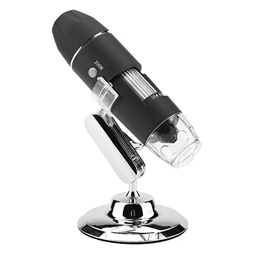 Microscopio Digitale, Akozon Microscopio Elettronico Wireless Palmare 1600X 2MP HD USB Magnifier Mini Fotocamera con Supporto Metallico