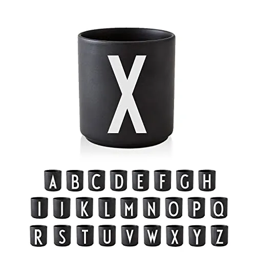 Design Letters Tazzine Caffe in Porcellana (A-Z) | Tazze Colazione Perfetto per Decorazioni Natalizie | Tazzine Caffe Particolari Regali Natale Donna, Regalo Uomo | Tazze da The con Iniziale, 250 Ml