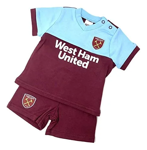 WHUFC West Ham United Set T-Shirt e Pantaloncini per Neonato | Stagione 2019/20, 3-6 Mesi