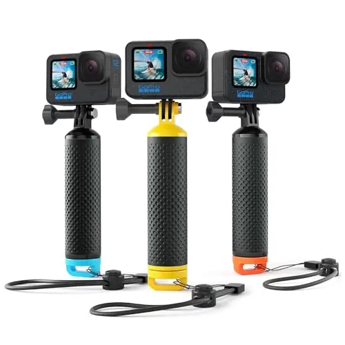 Sametop Impugnatura Galleggiante Maniglia Handler Impermeabile Bastone Compatibile con GoPro Hero 12 11 10 9 8 7 6 5 Session DJI Telecamere D'azione - Giallo