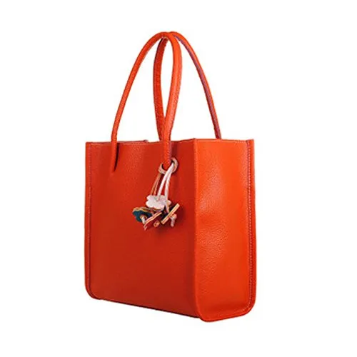 Borsa Donna, Moda Pelle PU Borsa Casuale Borse a Spalla Grande Borse Tote per Donne Uso Quotidiano con Tracolla Staccabile Albicocca