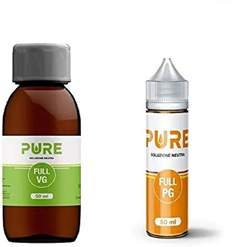 Kit Base Neutra PURE 100 ml | 50VG/50PG Glicerina Vegetale (VG) + Glicole Propilenico (PG)