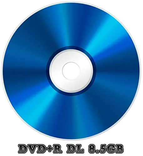 1 x DVD vuoto + R DL Disc Silver Face (8 x 240 min 8,5 GB) doppio strato DVD