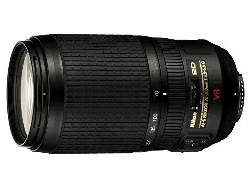 Nikon AF-S VR Zoom-Nikkor 70-300mm F4.5-5.0GV RIF-ED AF-S NIKKOR Obiettivo, Nero [Nital Card: 4 Anni di Garanzia]