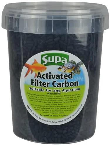 Supa - Filtro attivato al Carbonio, 1 l, Confezione da 3, rimuove impurità e odori per Lasciare Il Vostro Acquario o laghetto con Acqua cristallina.