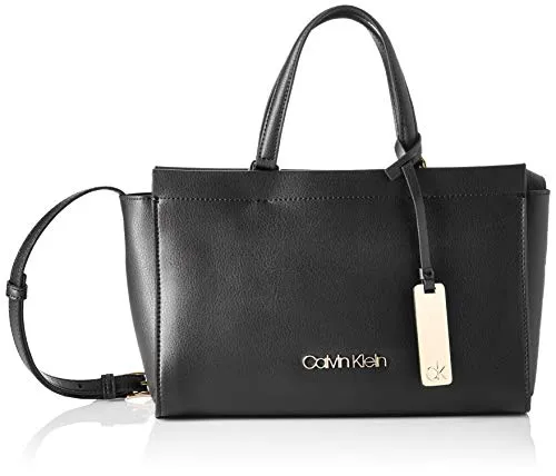 Calvin Klein Enfold Med Tote - Borse a tracolla Donna, Nero (Black), 1x1x1 cm (W x H L)
