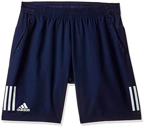 adidas Club 3str Short – Pantaloncini da Sport da Uomo, Uomo, DU0875, Blu Navy/Bianco (Conavy), L