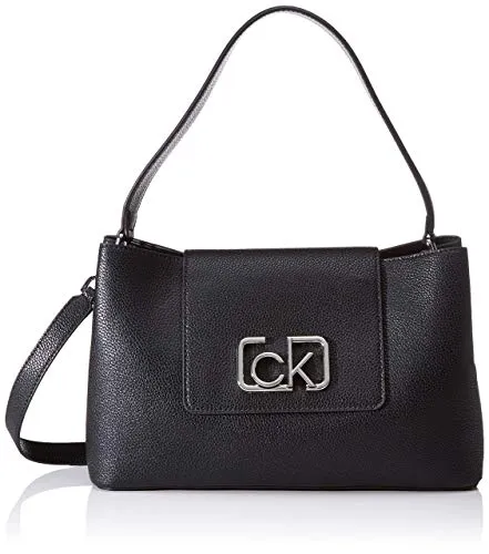Calvin Klein Ck Cast Top Handle Md - Borse a secchiello Donna, Nero (Black), 0.1x0.1x0.1 cm (W x H L)