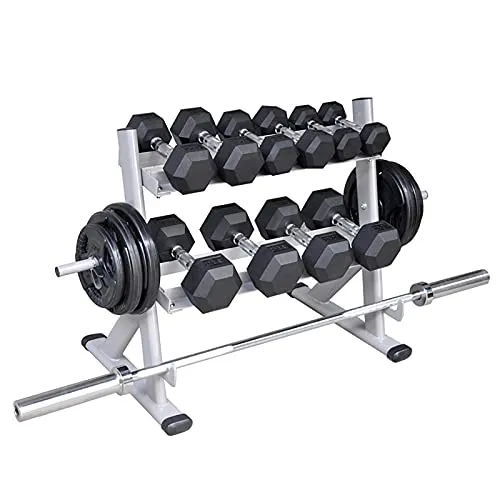 Rack Per Manubri In Acciaio, Rack Con Manubri Rastrelliera Pesi Porta Bilancieri Supporto Bilancieri e Pesi Dumbbell Rack, 2 Livelli, Max 300 Kg, Per Allenamento Di Forza