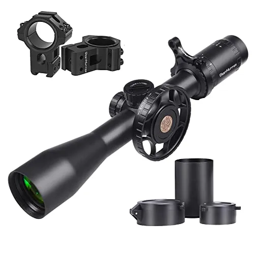WestHunter Ottica HD-S 4-16x44 SF (SFP) Ottiche Fucile da Caccia, 30 mm Vetro Inciso Tattico 1/10 MIL Precisione Tiro Riflescope | Black, Dovetail Shooting Kit B