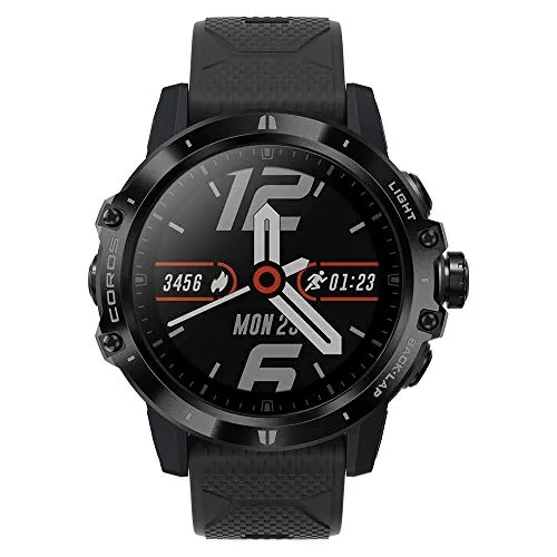 COROS VERTIX GPS Adventure Watch con batteria GPS completa per 60 ore, vetro zaffiro con rivestimento simile al diamante, touch screen, barometro, ANT + e BLE, Strava e TrainingPeaks (Dark Rock)