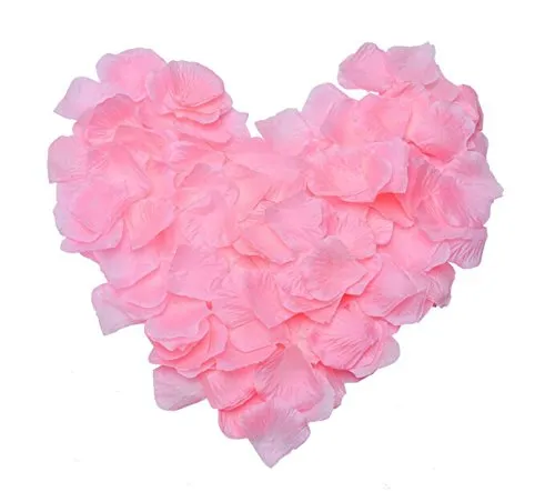 JZK 1000 x Seta petali di rosa finti rosa coriandoli biodegradabili stoffa decorazione tavolo per matrimonio addio al nubilato San Valentino nozze